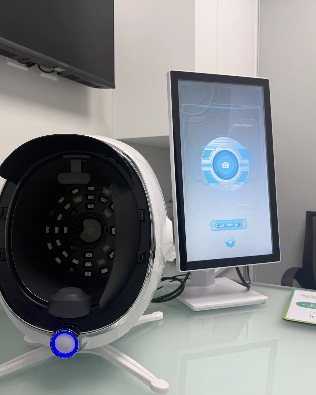 The skin analyzer at AWE, Pinecrest Town Center