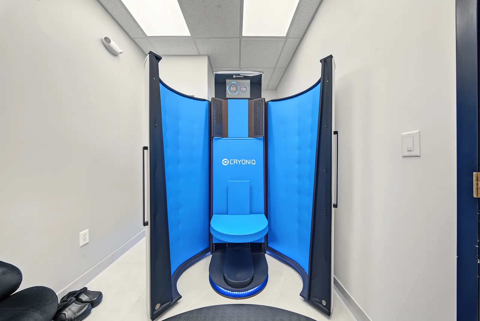 The cryotherapy chamber in its own room at AWE
